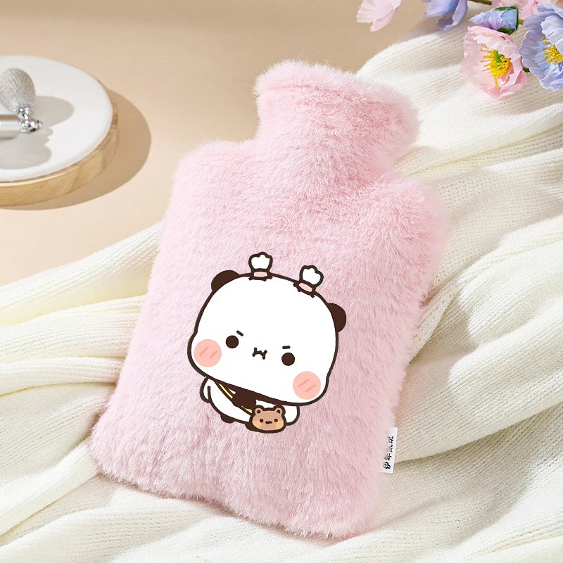1000ml Bubu Dudu Yier Bear Panda Hot Water Bag Removable Winter Water Bottle Cover for Hot Water Can Be Reused Lady Belly Warmer