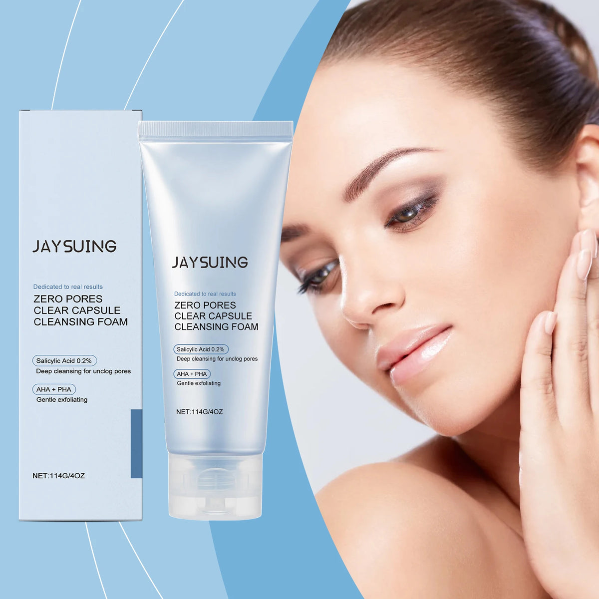 Salicylic Acid Facial Cleanser Deep Cleaning Softening Keratin Exfoliating Oil-Control Moisturizing Gently Face Cleansing Gel