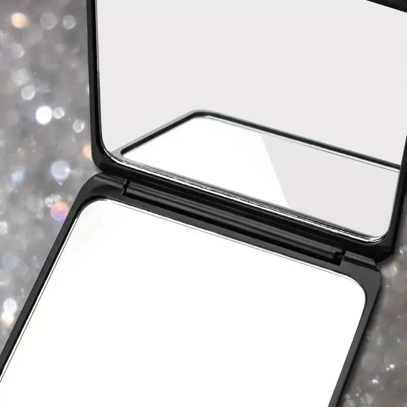 Rhinestone Compact Makeup Mirror Double Sided Foldable Portable HD Reflection for Daily Makeup Touch Up Travel Gift