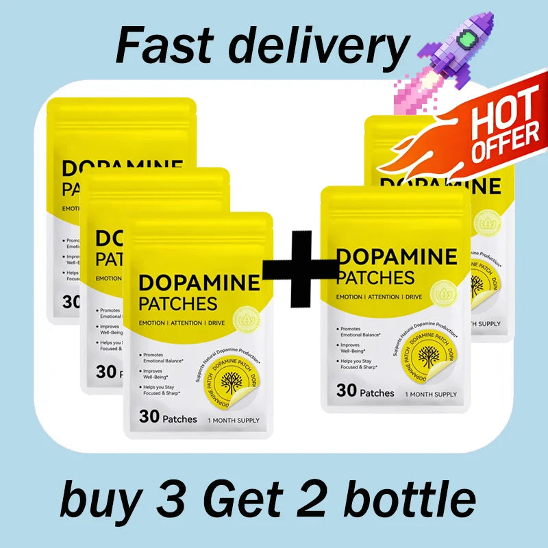 Vitality Boost Dopamine Patches, Enhance Mood & Focus, Concentration Aid for Daily Wellness
