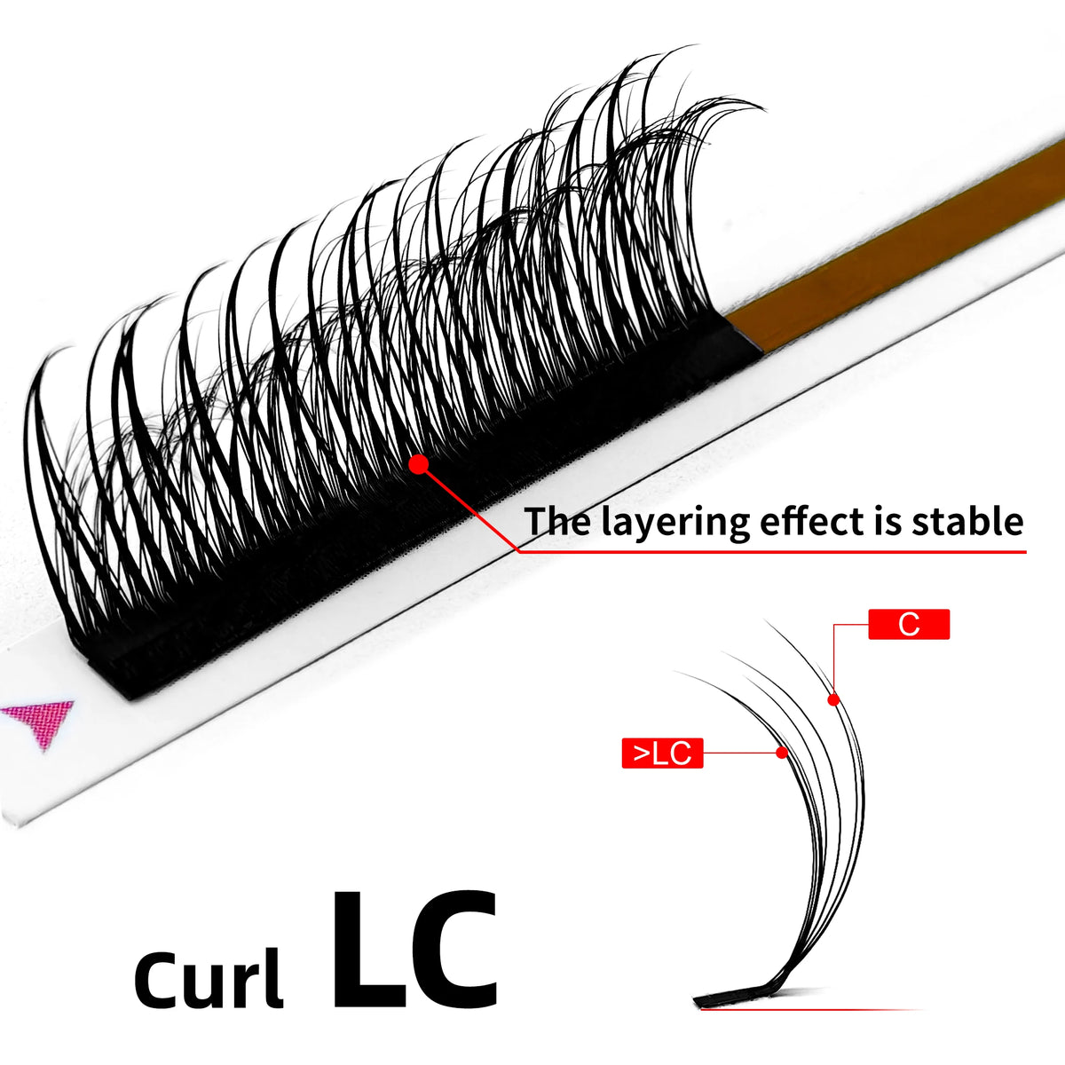 ABONNIE 5D Wild Eyelashes Double-layer Camellia Eyelash Extensions LB LC LJ Russian Volume Fans Fluffy Lashes Premade Fan Lash