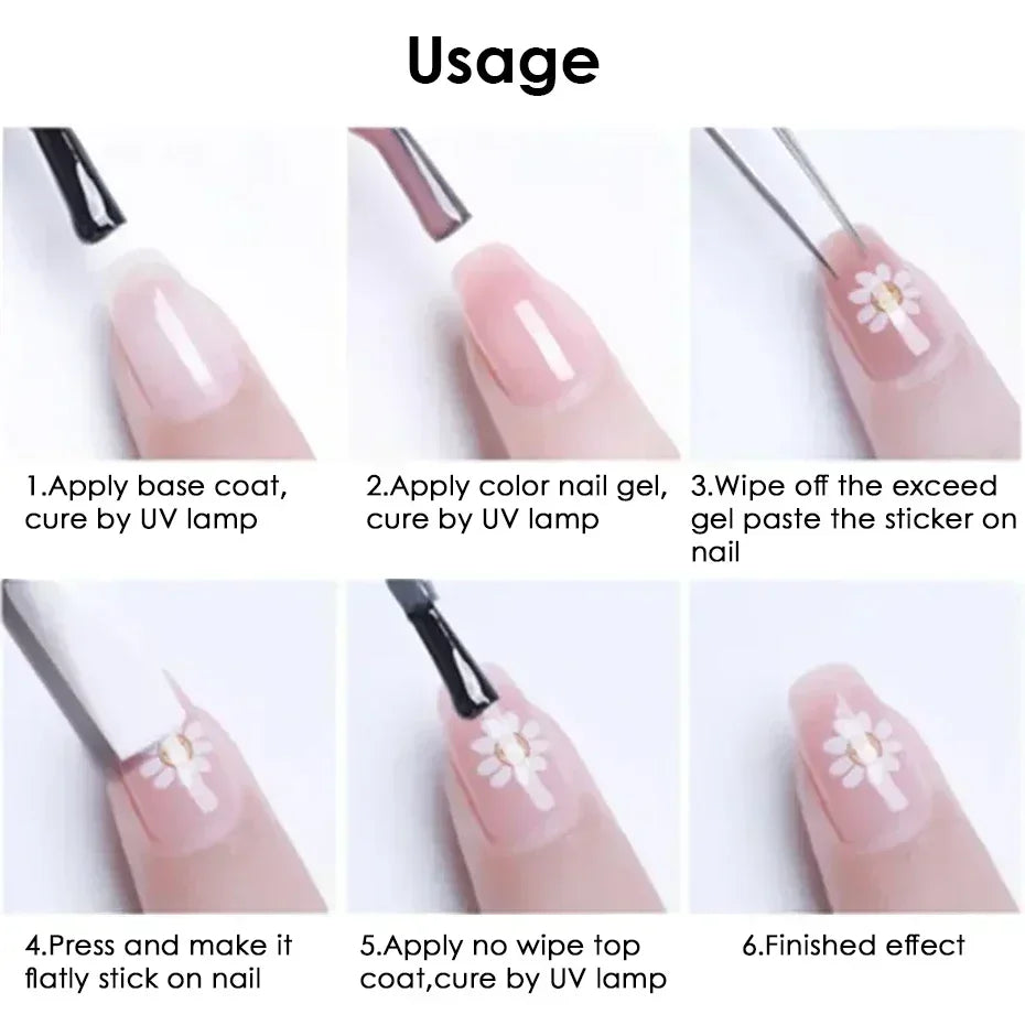 2pcs Glow In The Dark Christmas Nail Stickers Colorful Light Bulb Star Xmas Tree Pattern Nail Decals DIY Manicure Decor Sliders