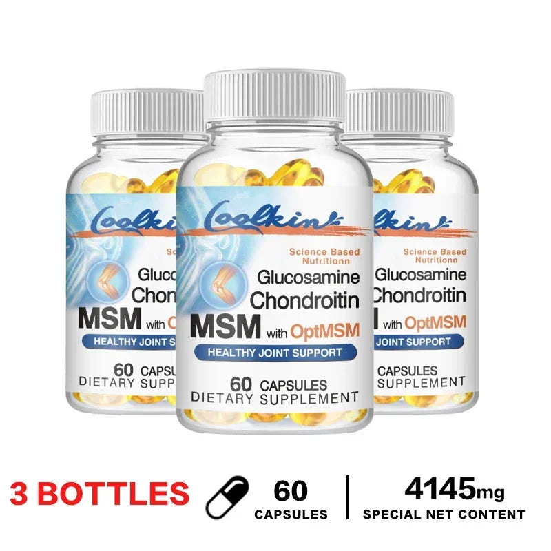 Glucosamine Chondroitin MSM - Supports Joint Health, Relieves Pain, Improves Joint Flexibility, and Enhances Immunity