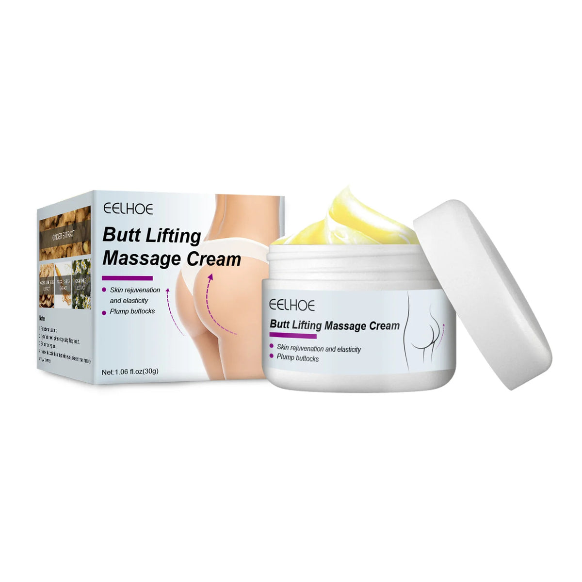 Eelhoe Hip Lifting Massage Cream Nourish Firming Lasting Shaping Ass Tightening Anti Cellulite Lift up Buttock Enlargement Cream
