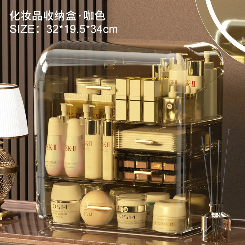 2026 New Cosmetic Storage Box Transparent Integrated Acrylic Eyebrow Pencil Lipstick Skincare Storage Organizer