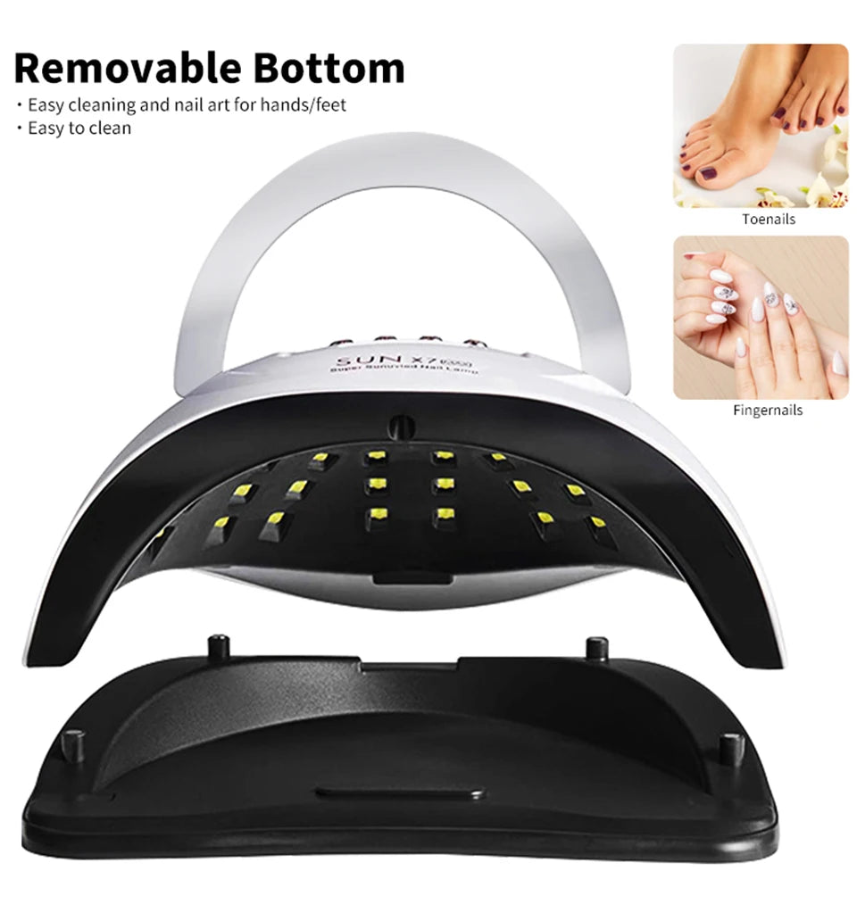 UV LED Nail Lamp,Gel Nail Dryer with Auto Sensor 57 LED Fast Curing Smart Polish Dryer for Gel Nails Professional Manicure Tool