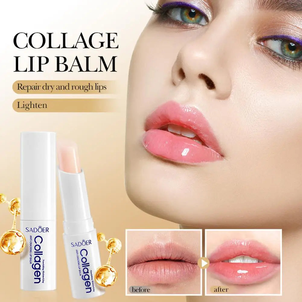 1/3/5/10PCS Collagen Lip Balm Fall And Winter Anti-Cracking Moisturizing Lip Balm Improve Hydration Plumping Antiaging