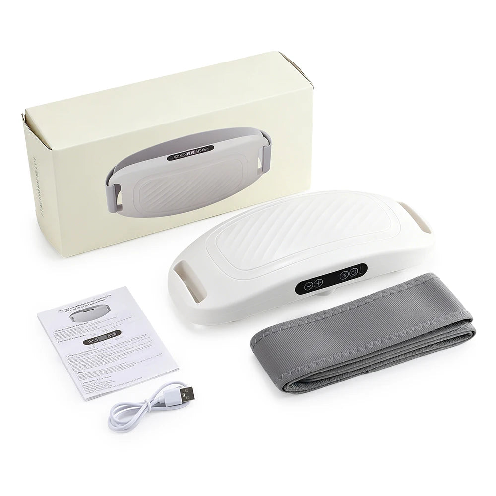 Electric Abdominal Massager with Heat, 9 Speeds 6 Modes Cordless Belly Stomach Kneading Massage Belt for Waist Back Leg