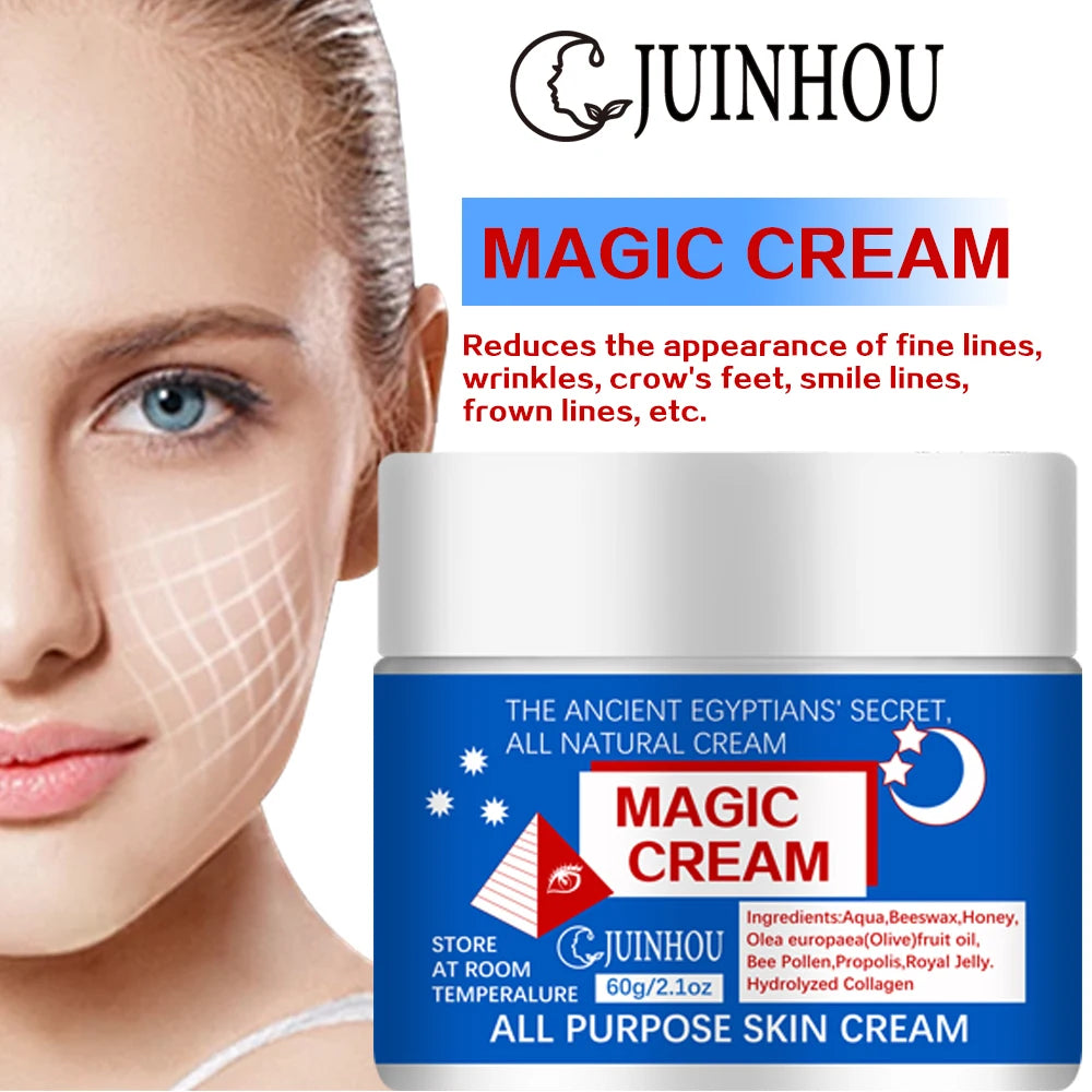 JUINHOU Bee Royal Jelly Face Cream Glutathione Kojic Acid Vitamin C Multi Peptide Anti Aging Moisturizer For Dry Mature Skin
