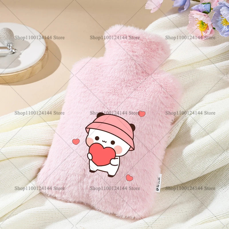1000ml Bubu Dudu Yier Bear Panda Hot Water Bag Removable Winter Water Bottle Cover for Hot Water Can Be Reused Lady Belly Warmer