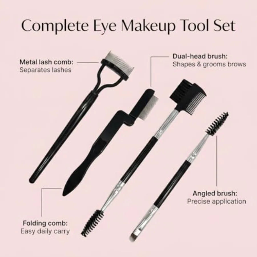 4 PCS Lash Applicator Tool Kit, Professional Eyelash Tweezers for DIY Lash Clusters, Stainless Steel Lash Comb and Separator To