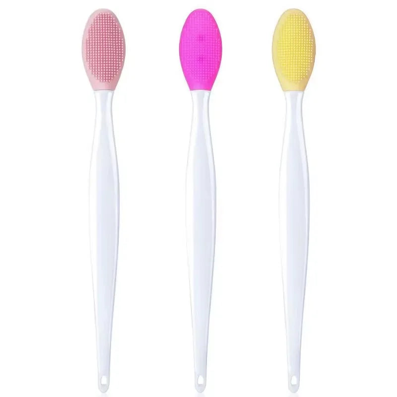 1-5pcs Skin Care Lip Exfoliating Facial Cleansing Face Scrub Nose Brush Blackhead Remove Silicone Double-Sided Skin Care Tool