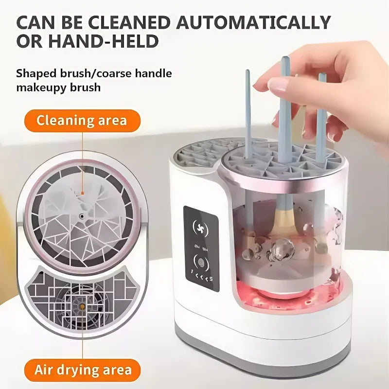 Electric  3 IN 1 Makeup Brush Cleaneing Machine Makeup Brush Dryer Portable Automatic USB Cosmetic Brushes Cleaner Tool