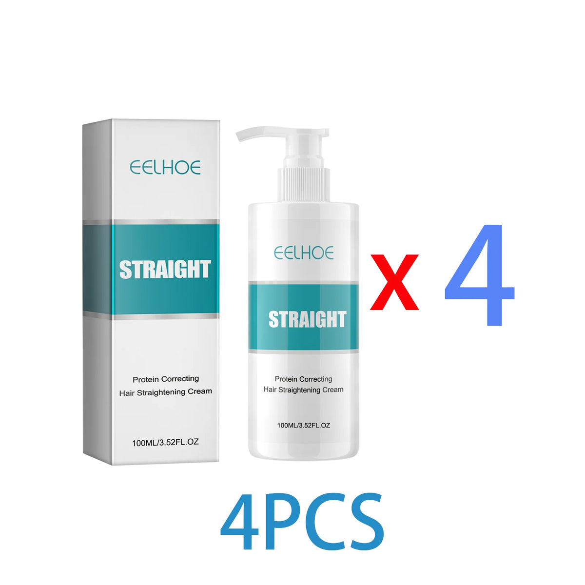 Collagen Smoothing Hair Straightening Cream for Dry Frizzy Hair No Flat Iron Needed Deep Repair Shine Leave In Conditioner 100ml