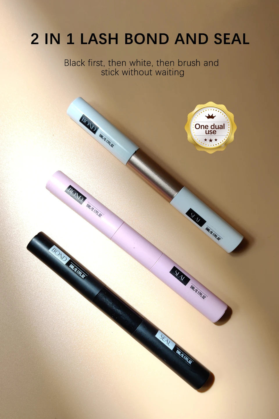 Lash Cluster Glue Bond and Seal Kit with Lash Glue Remover and Tweezers and Lash Brush for Lash Extension Clusters Makeup Tool,