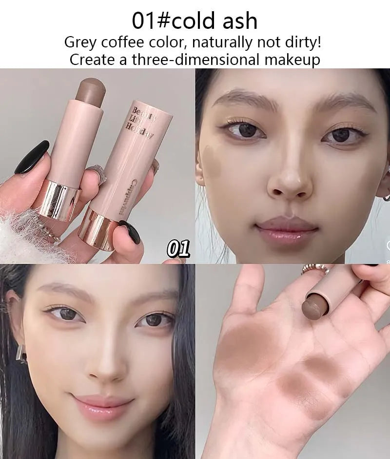 Moisturizing Silky Three-dimensional Contour Stick Lasting Natural Matte Single Color Suitable for Nose Shadow Makeup Contour