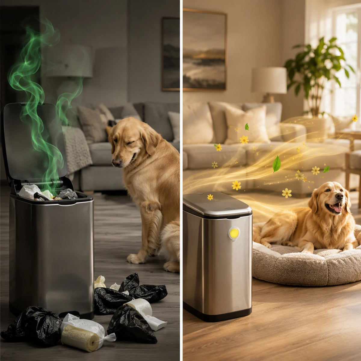 6pcs Trash Can Deodorizer Eliminate Unpleasant Odor Long Lasting Fresh Scent Air Freshener Sticker for Kitchen Bathroom