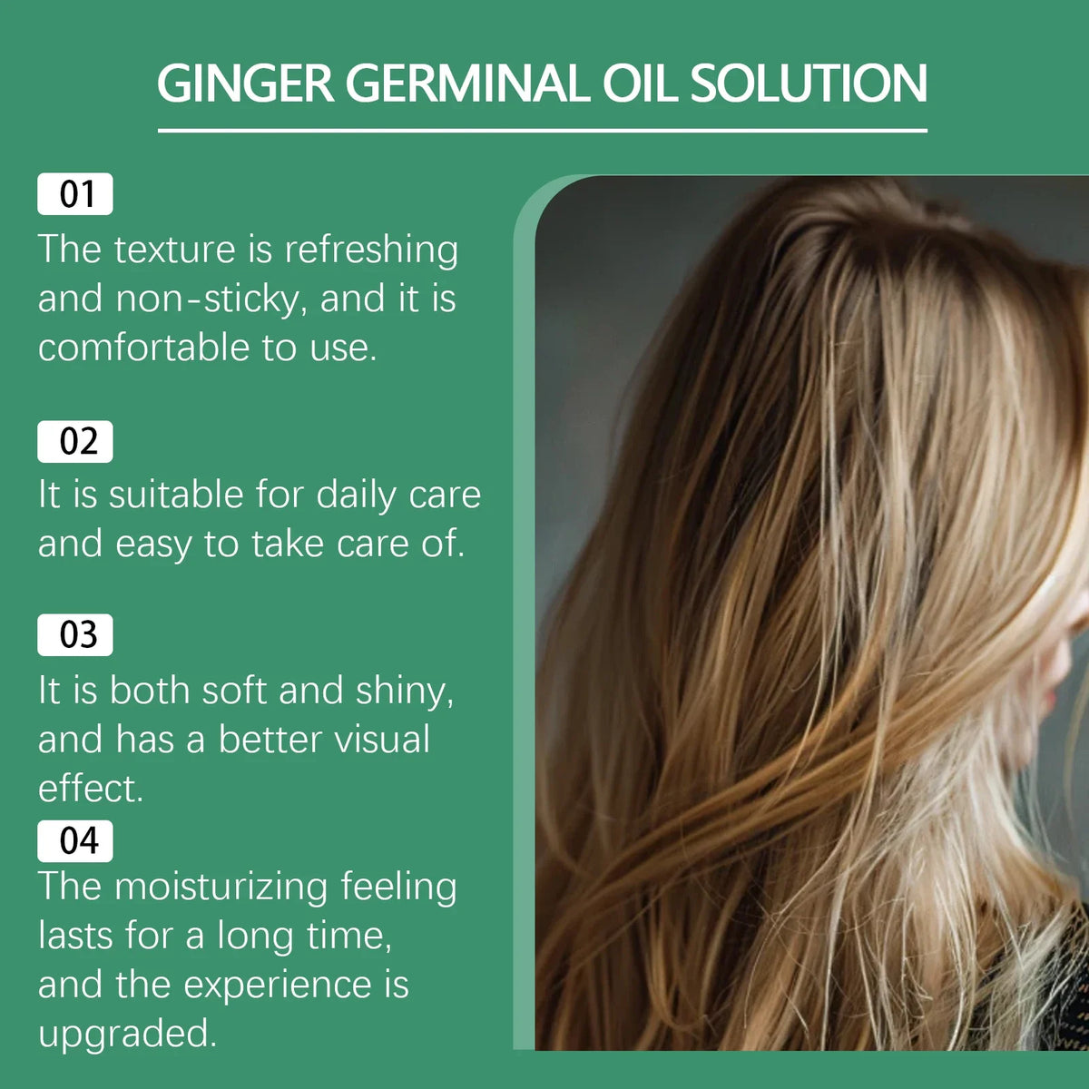 7 Days Fast Ginger Hair Growth Serum Prevent Hair Loss Scalp Treatment Thicker Longer Hair for Accelerate Growth