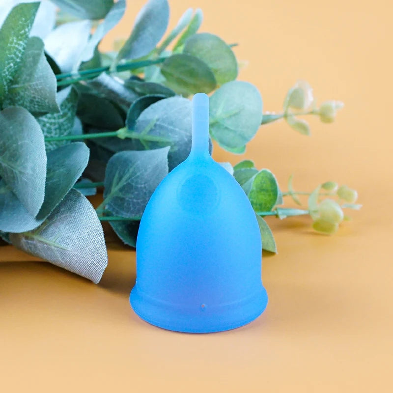Feminy Menstrual Cup L - Medical Grade Silicone Soft Vaginal Tampon for Women Period Cup Certified Safe for Female Hygiene