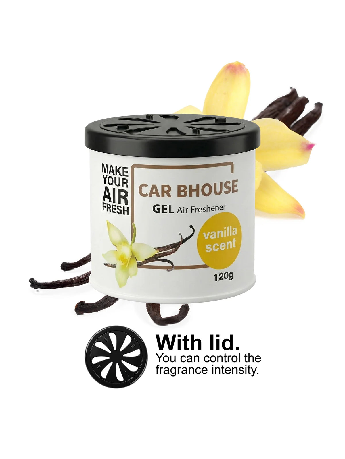 Dual-Purpose Air Freshening Gel for Cars and Homes, 120g with Fruity and Floral Fragrance, Providing Long-Lasting Scent.