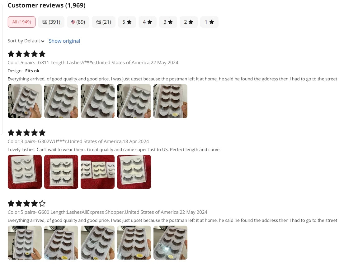 YSDO 3/5 Pairs 3D Mink EyeLashes Natural Hair False EyeLashes Long 100% Dramatic Eye MakeupFake Lashes Fluffy Cilios Lashes G803
