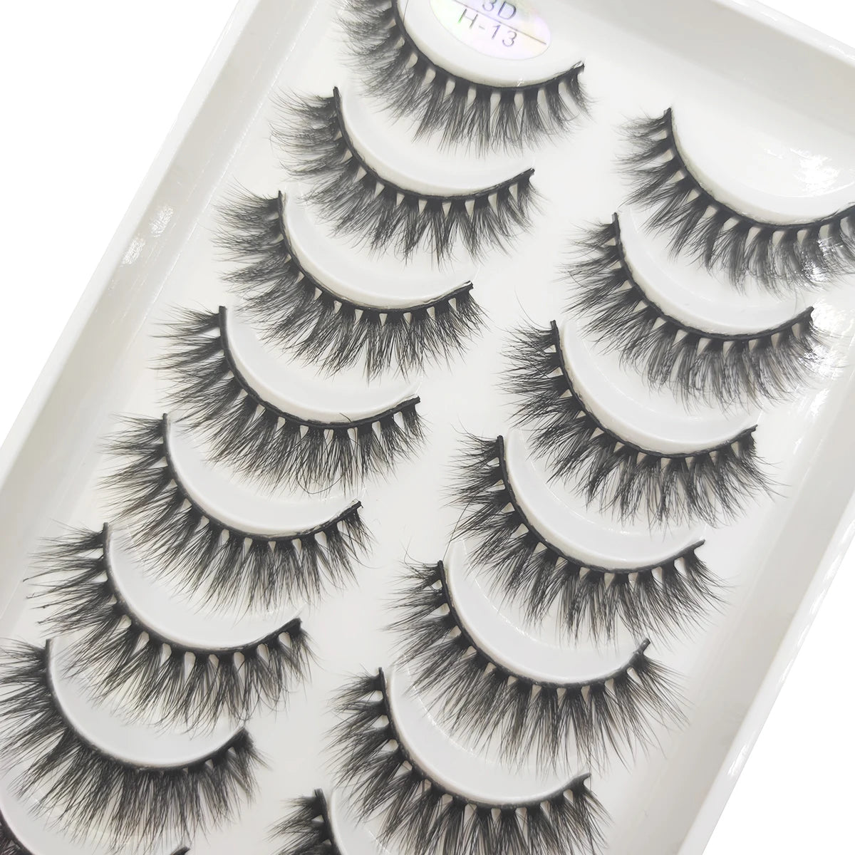 10 Pairs Natural 3d Mink Lashes Soft False Eyelashes Cross Messy Dense Eye Lashes Extension Makeup Faux Cils Cat Mini