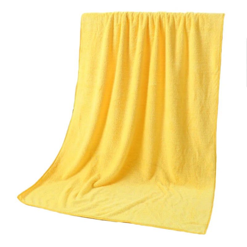 Soft Towel Bath Washing Cleaning Swimming Bathing Tools Dry Hair Water Absorbent Double-Sided Coral Velvet Microfiber Towel