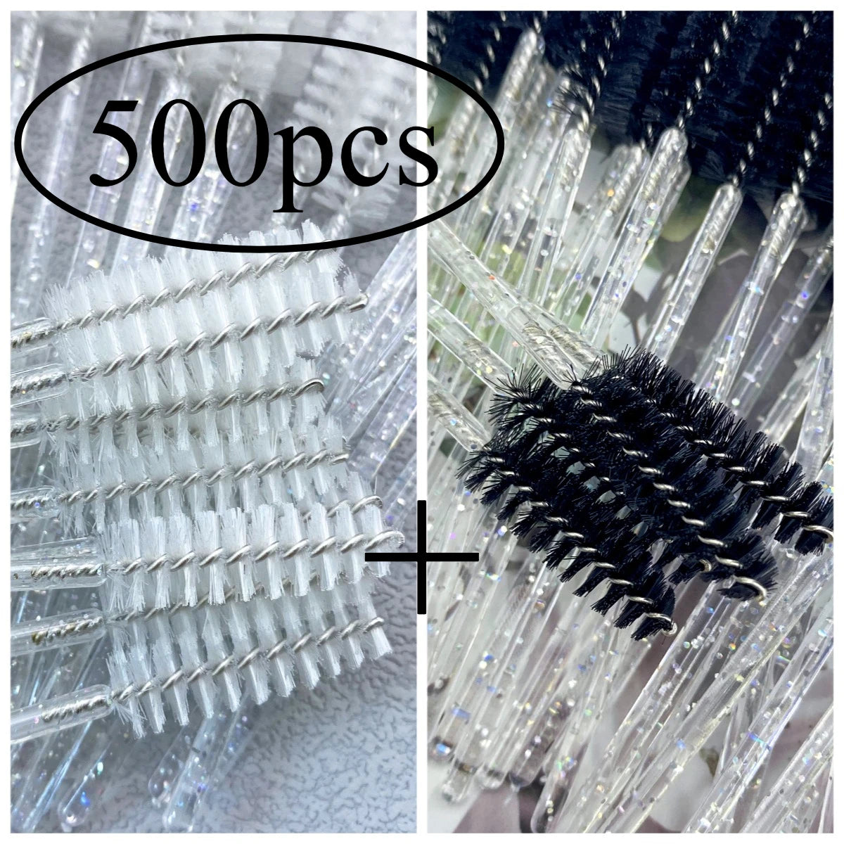 500PCS Eyelashes Brushes Set Disposable Lash Mascara Brush Lashes Extension Eyebrow Wands Applicator Makeup Tool
