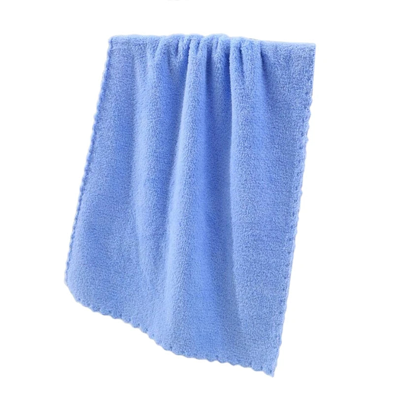 Soft Towel Bath Washing Cleaning Swimming Bathing Tools Dry Hair Water Absorbent Double-Sided Coral Velvet Microfiber Towel