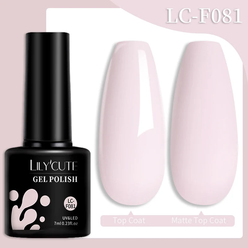 LILYCUTE 7ml Champagne Rose Gold Glitter Gel Nail Polish Colorful Sparking Long Lasting Manicure Soak Off Nails Art Gel Varnish