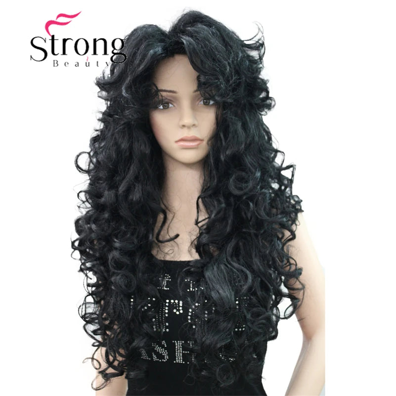 StrongBeauty Long Curly Red Synthetic Wig Cosplay Wigs COLOUR CHOICES