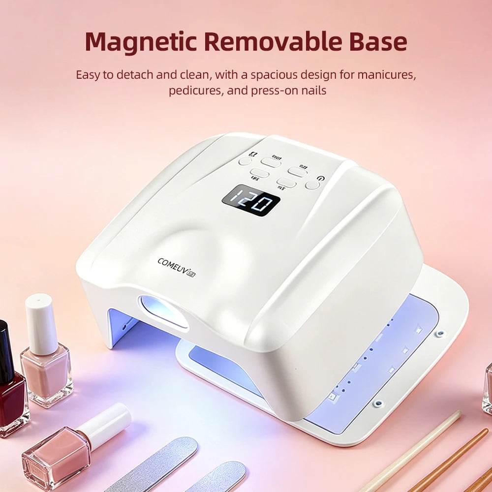 2‑in‑1 Auto‑Sensor UV LED Nail Dryer 78LED Dual Port for Single Finger Toe Full Hand Gel Curing Manicure Pedicure Home Salon