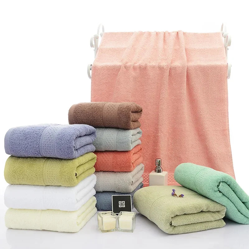 Thicken 100% Cotton Face Towel Absorbent Pure Hand Wash Hair Shower Microfiber Towel Bathroom Family Hotel