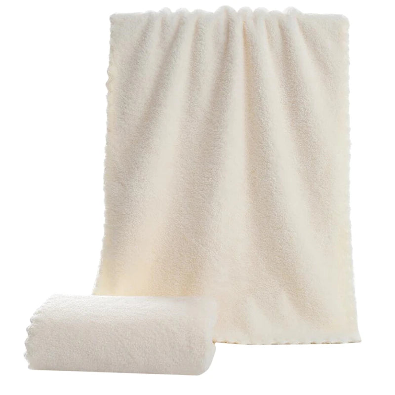 Soft Towel Bath Washing Cleaning Swimming Bathing Tools Dry Hair Water Absorbent Double-Sided Coral Velvet Microfiber Towel