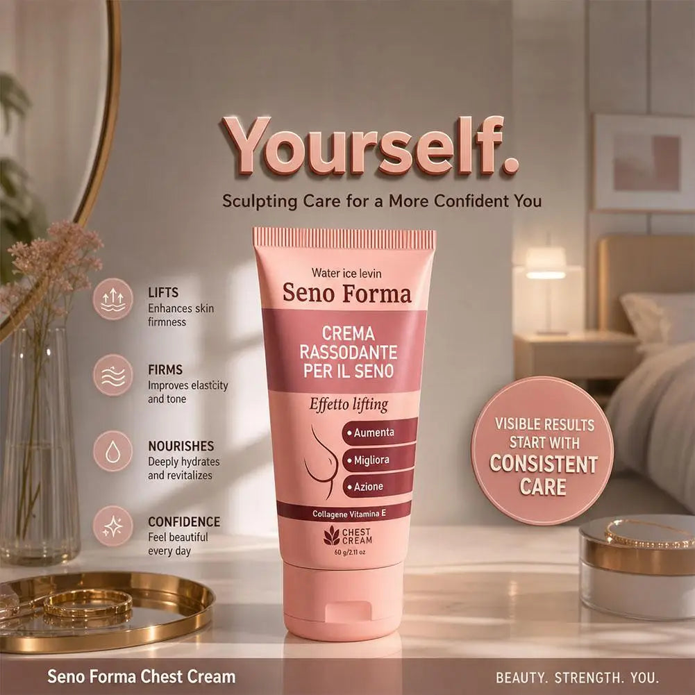 Breast Firming Cream Vitamin E Light Texture, Nourishes/Moisturizes, Collagen/Shea Butter, Boosts Elastic & Smooth Chest Skin