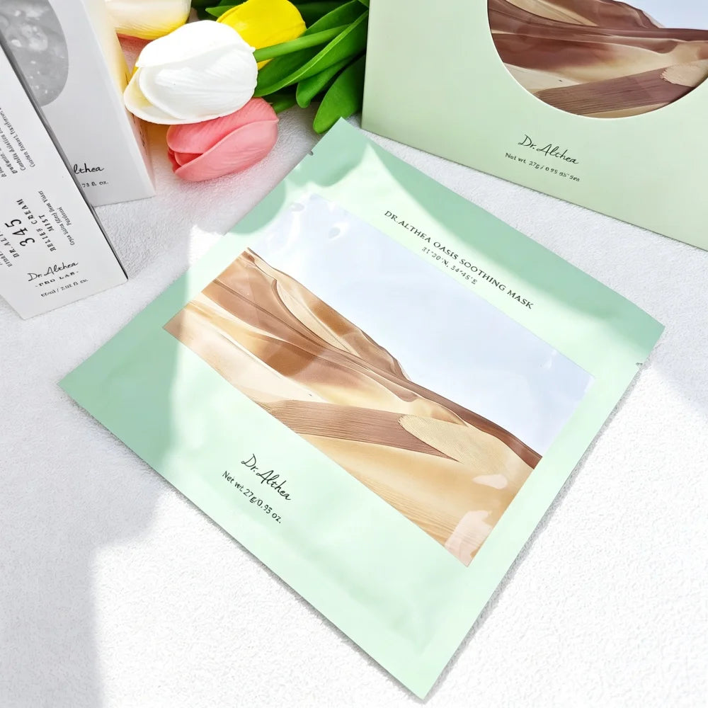 Dr.Althea Oasis Soothing Face Mask 5pcs Vegan, Resurrection Plant Hydrating Mask Sheet for Dry Sensitive & After Sun Skin