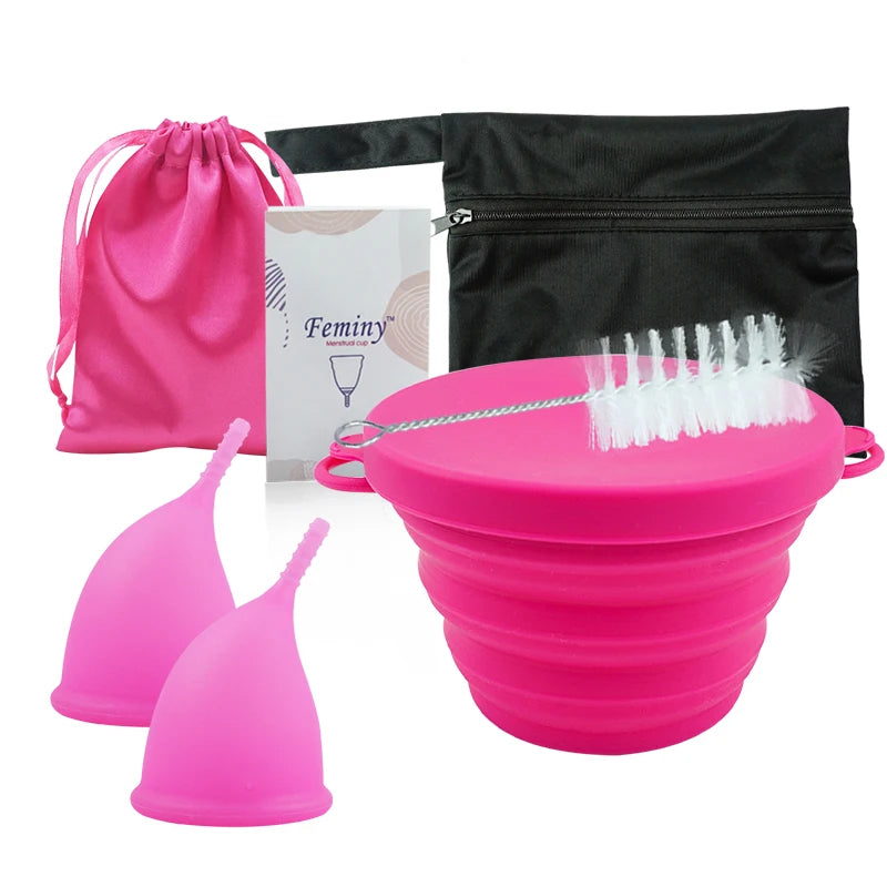 Menstrual Cup Sterilizer Kit Female Medical Silicone Certified Menstrual Cup Lady Health Product Care Product Menstrual Bowls