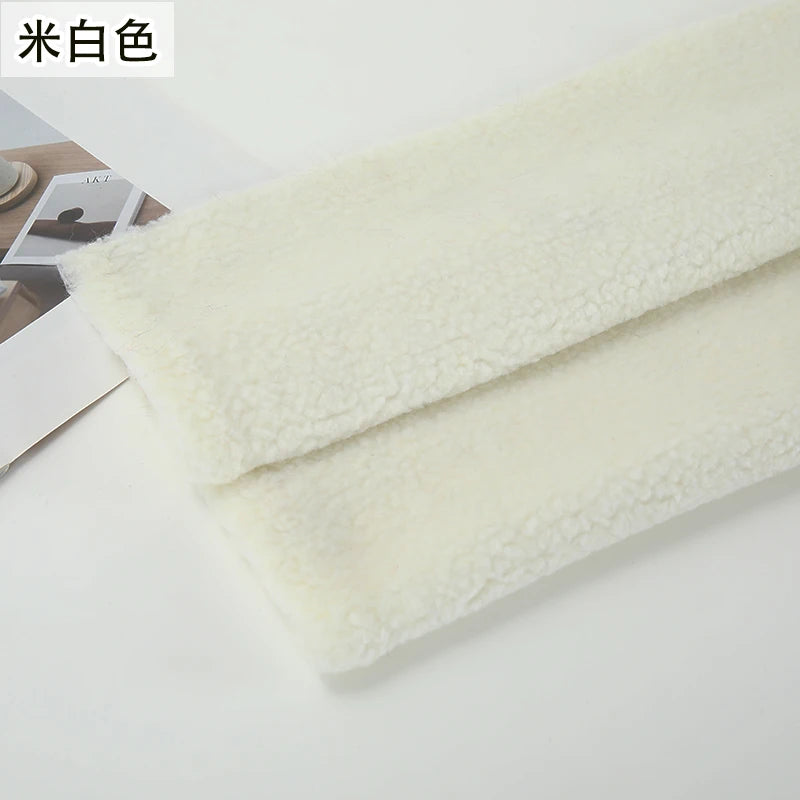Thickened Short Hair Plush Fabric By The Meter for Needlework Autumn Coat Hoodies Dolls Diy Sewing Cloth Warm Soft Bear Plaid