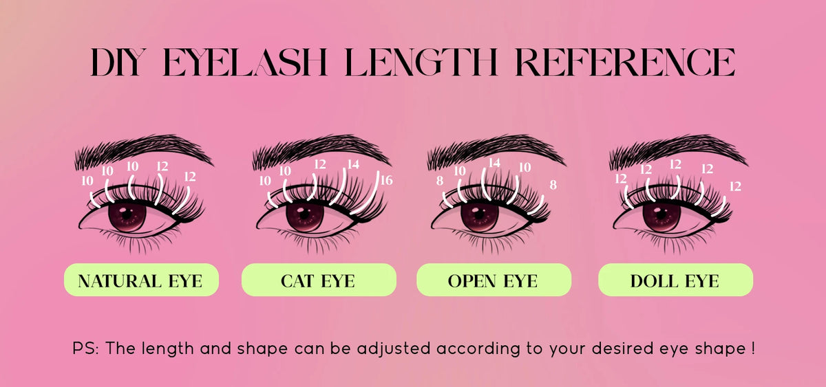 VYRILA Self Adhesive Cluster Lashes Glue-Free DIY Individual Eyelash Extension Natural Soft Lashes No Glue Needed Segmented Lash