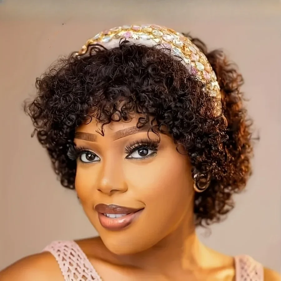 Pixie Cut Wigs Human Hair Short Curly Lace Front Human Hair Wigs Brazilian 13x4 Transparent Lace Wigs Water Wave Bob Wig