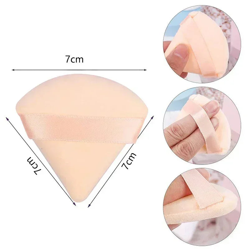2/6PCS Triangle Velvet Cosmetic Puff Make Up Sponges Wet Dry Use for Face Eye Contouring Shadow Cosmetic Foundation Makeup Tool