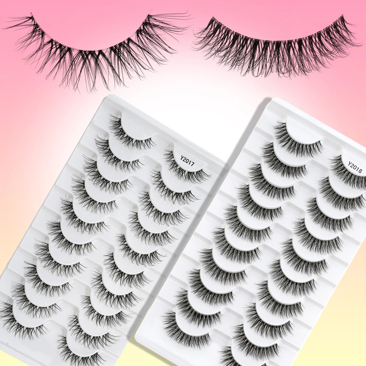 YSDO 5/10 Pairs Natural Eyelash Extension Hand Made Maquilagem Fluffy Fake Half Lashes Soft 3D Mink Lashes Makeup Faux Cilios