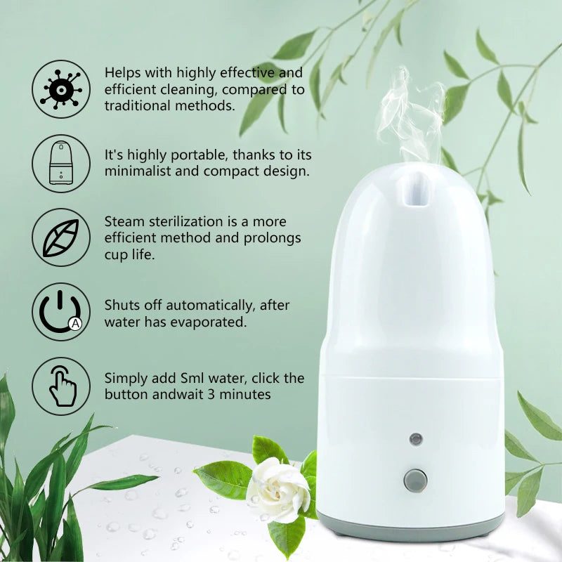 Certified Cup Kit Steam Sterilizer Applicator Reusable Soft Silicone Lady Cup Sterilization Women Health Care Feminine Hygiene