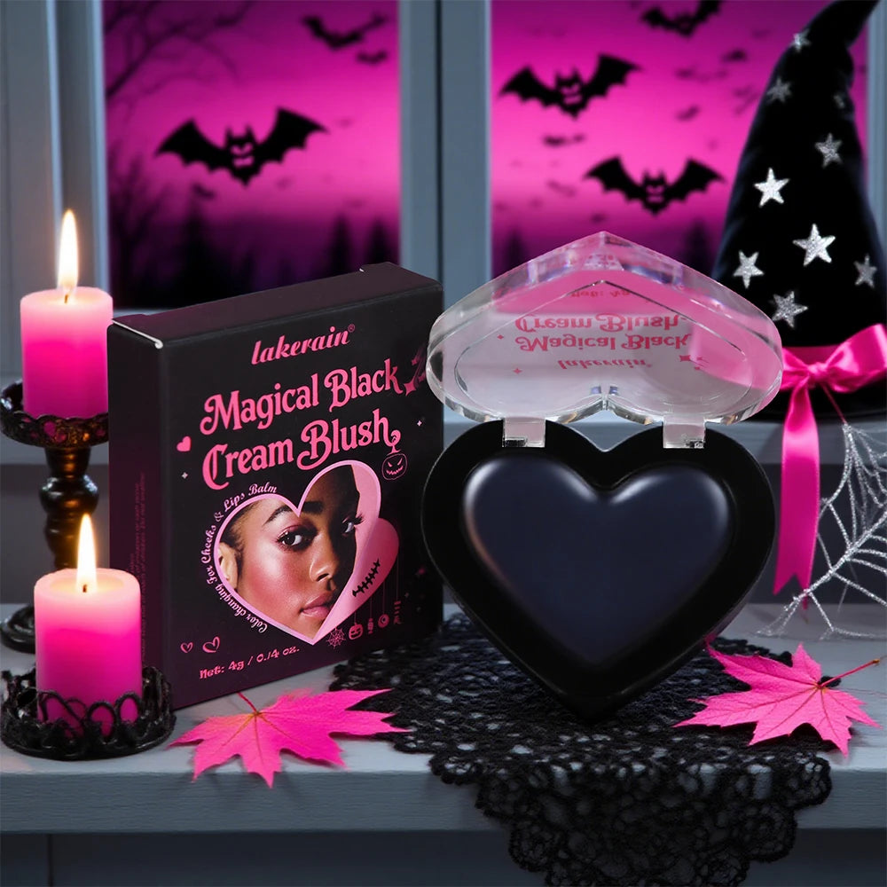 Halloween Gothic Makeup Kit Storage Bag Dark Cream Blush Black White Face Paint Stick Cosplay Party Festival Face Body Makeup