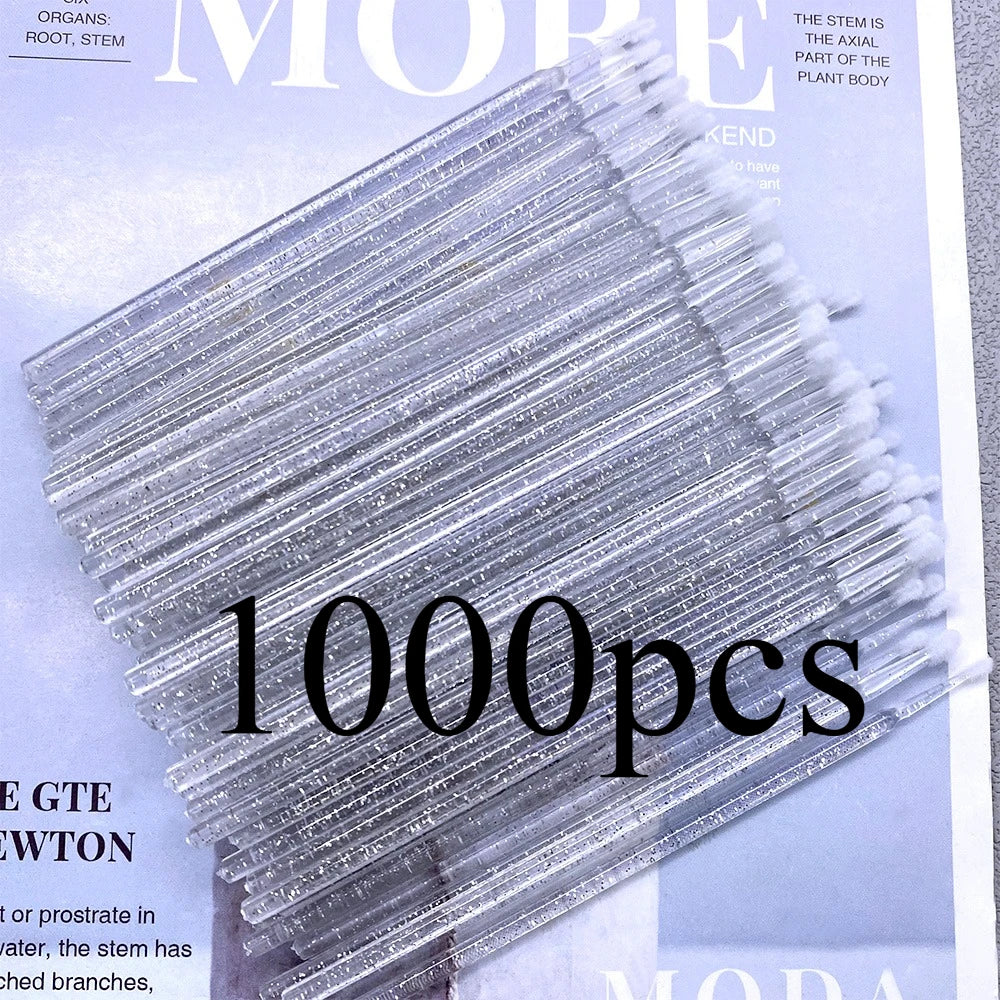 1000pcs Micro Brush Micro Swabs for Eyelash Extension Disposable Micro Applicator Brush Micro Eyelash Sticks Makeup Tools