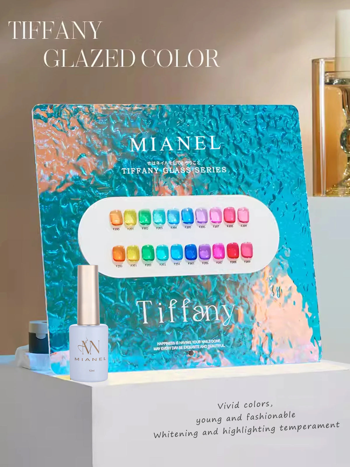 MIANEL 12ML Candy Glass Gel Nail Polish Set Ice-Clear Dopamine Spring Nails Fantasy Nail Art 1-10 Pcs