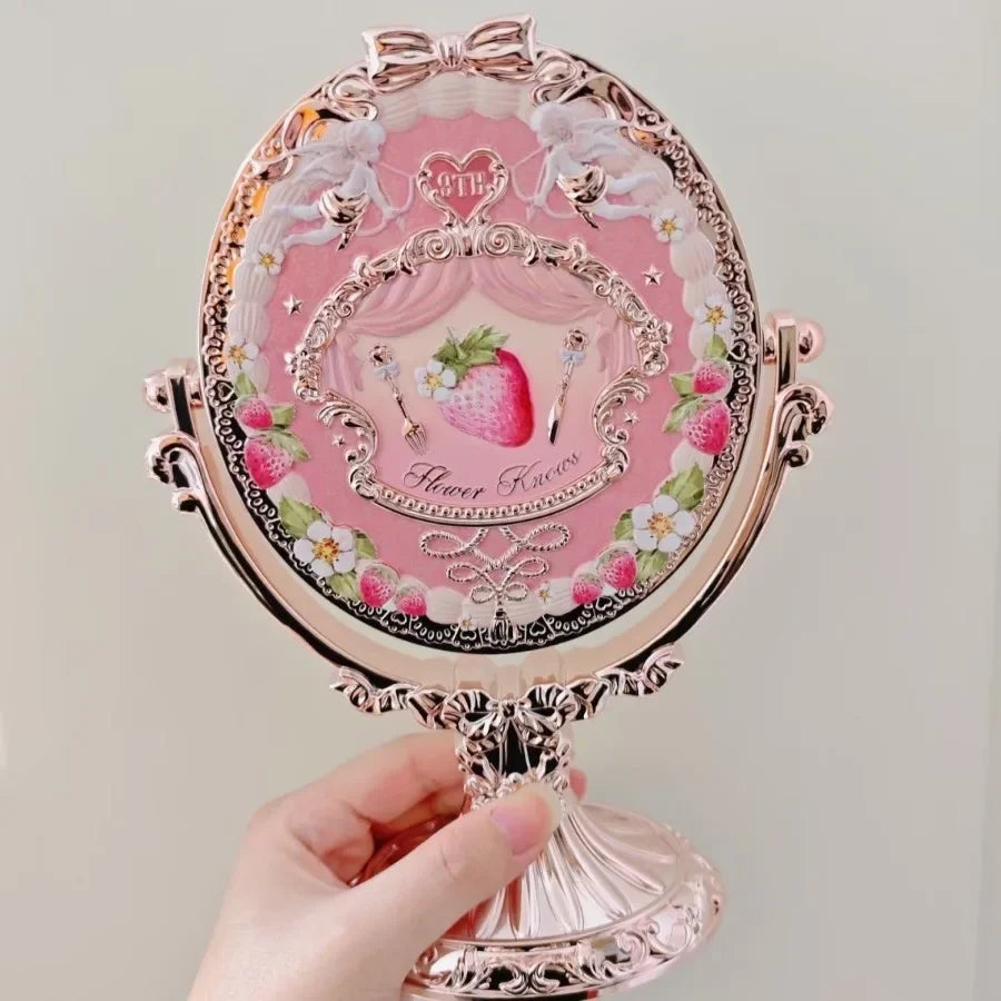 Flower Knows 10th Anniversary Vanity Mirror Rococo-Inspired Tabletop Mirror for Vanity & Display Makeup Big Mirrors