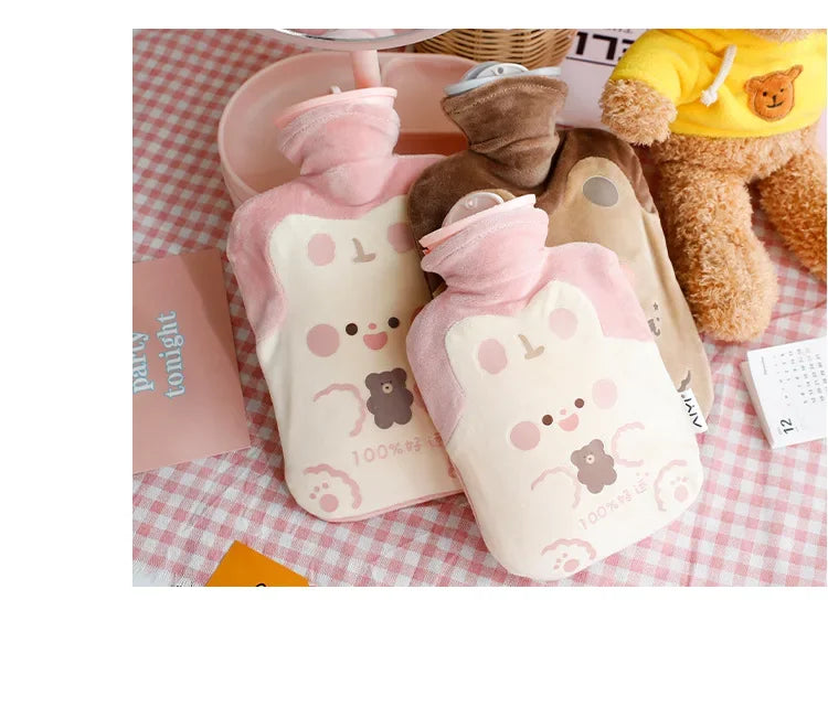 Cute Large Warmer Hot Water Bag for Period Pain Stuffed Menstrual Colic Heater Plush Hand Warmer Seed Guatero Bottle