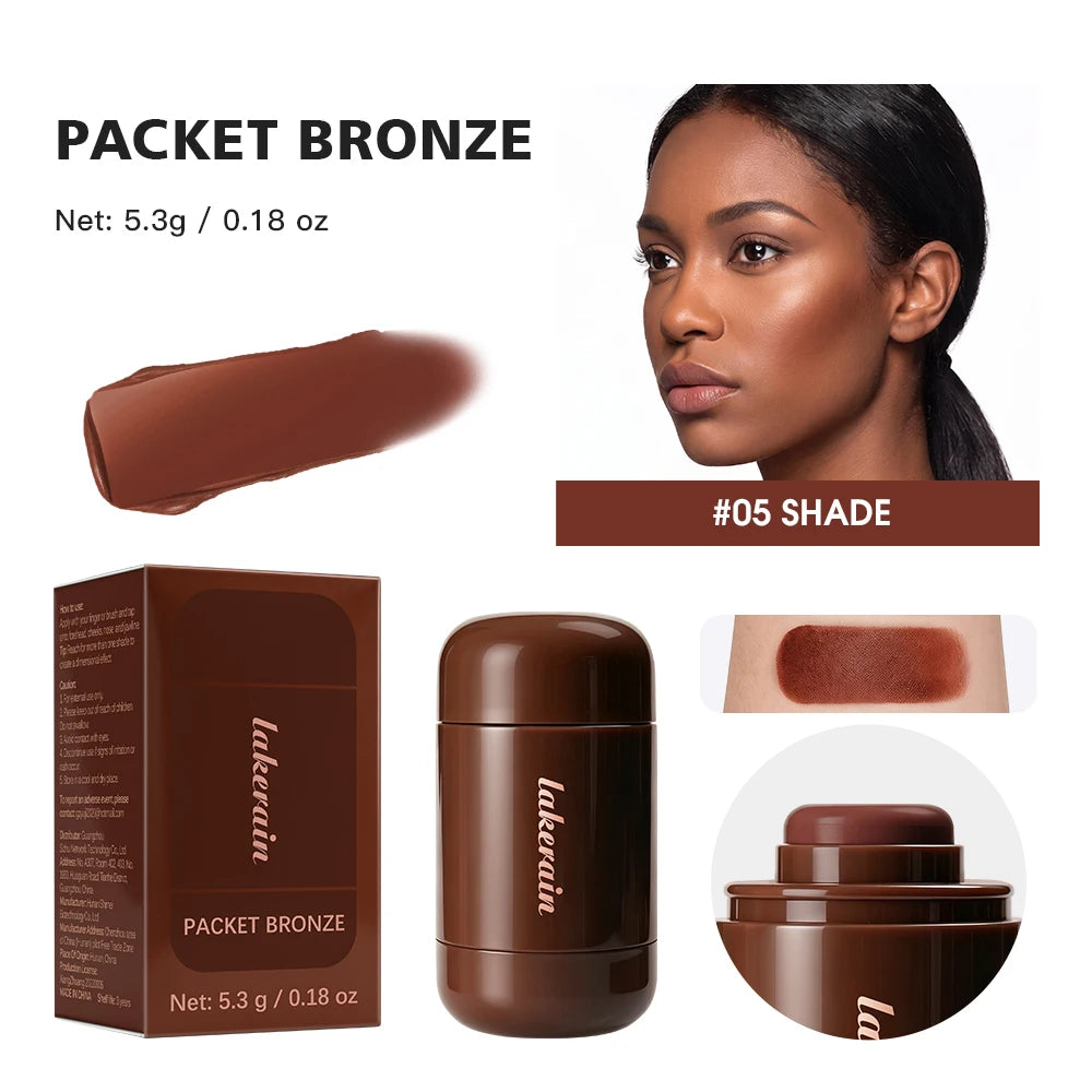 Cream Bronzer Stick Portable Creamy Light Non Sticky Texture Easy Blend For Face Contour Shaping Bronzing Makeup