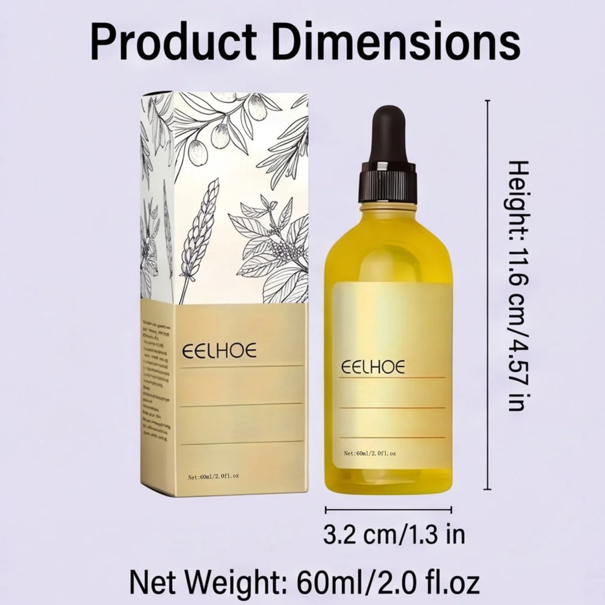 1/2/3Pcs Hair Oil Serum 60ml Lightweight Nourishing Scalp Care Oil Strengthen Hair Add Shine Dry Frizzy Hair Treatment